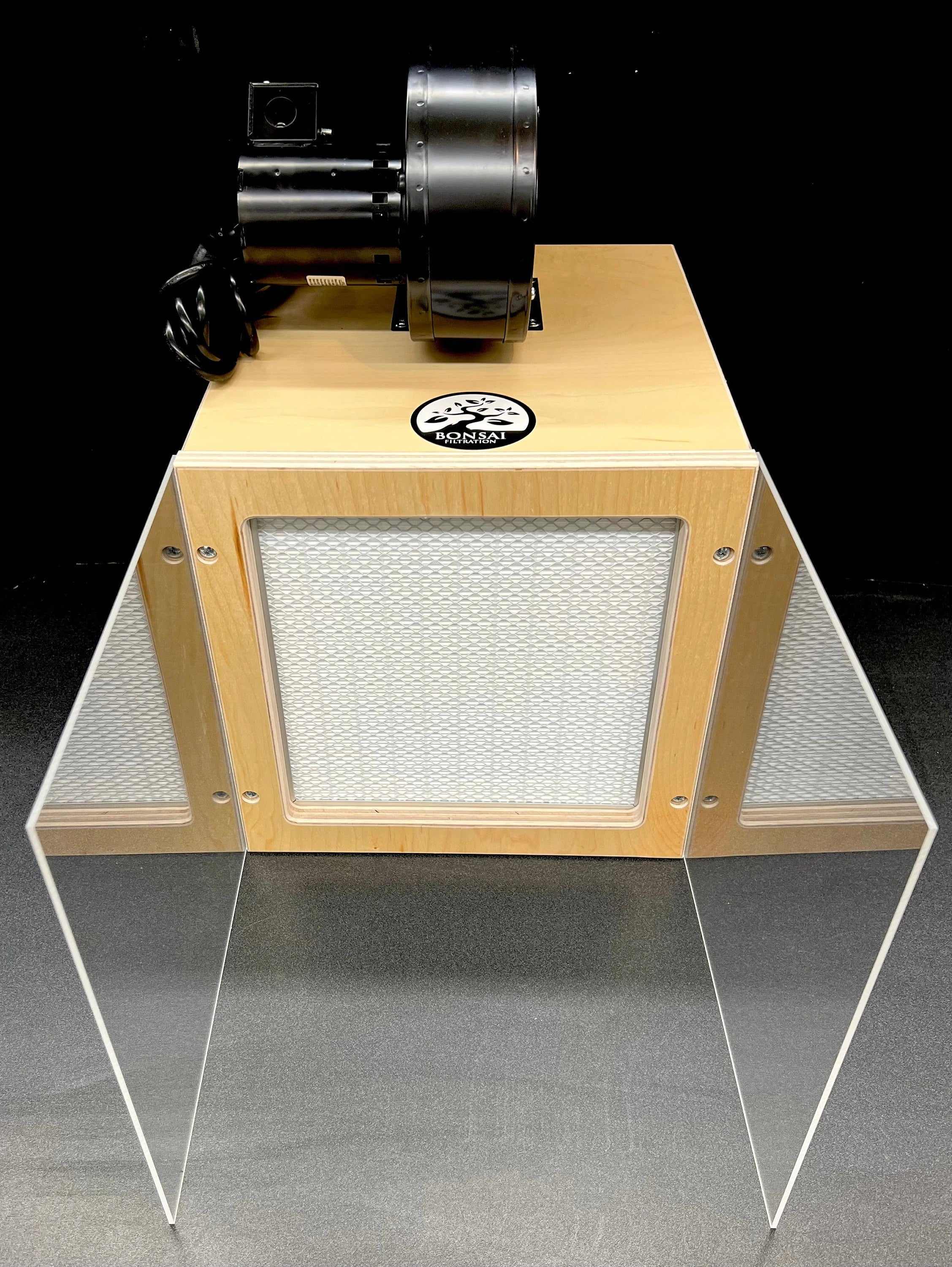 Bonsai 12"x12" Horizontal Laminar Flow Hood for Mycology Clear Finish